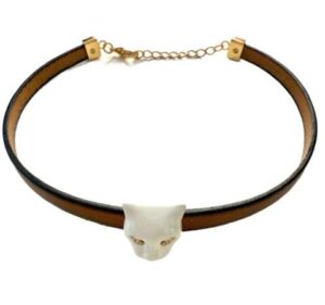 POLINA FIRENZE - COLLANA PANTERA FINO A 45 CMBROWN AND WHITE