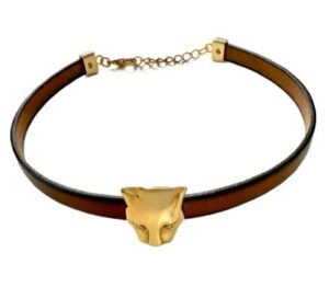 POLINA FIRENZE - COLLANA PANTERA CHOKER BROWN AND GLOD