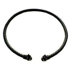 POLINA FIRENZE - COLLANA PANTERA PELLE BLACK